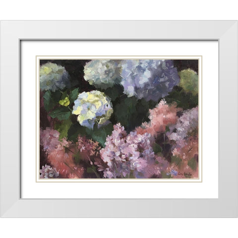May Blossom White Modern Wood Framed Art Print with Double Matting by Strube, Ling