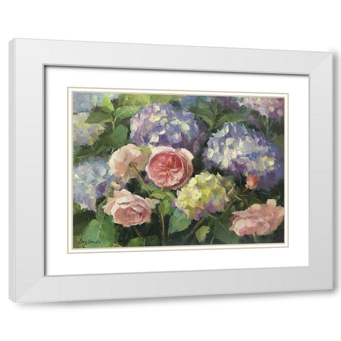 Summer Garden White Modern Wood Framed Art Print with Double Matting by Strube, Ling