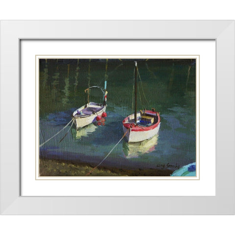 Reflexion White Modern Wood Framed Art Print with Double Matting by Strube, Ling