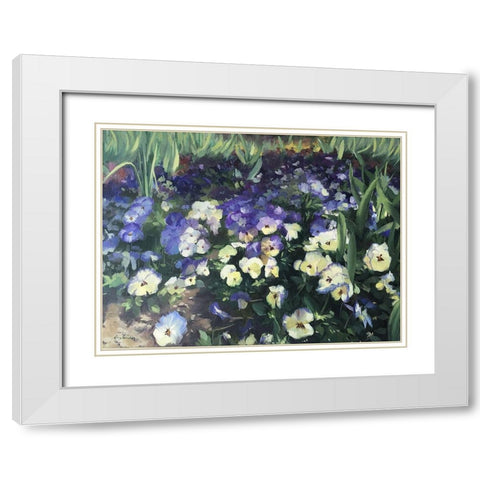 Spring Passion White Modern Wood Framed Art Print with Double Matting by Strube, Ling