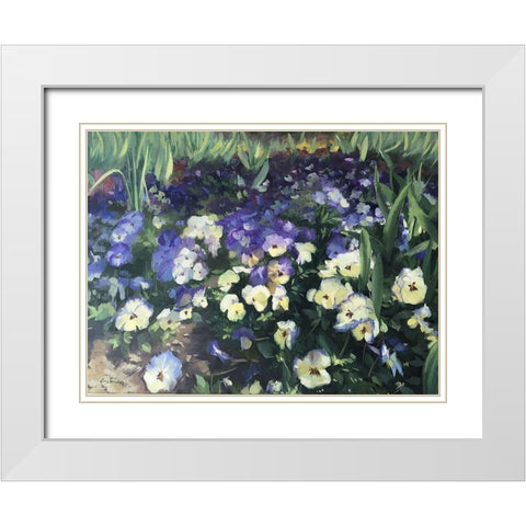 Spring Passion White Modern Wood Framed Art Print with Double Matting by Strube, Ling