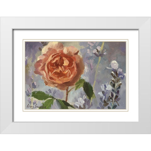 Joy White Modern Wood Framed Art Print with Double Matting by Strube, Ling