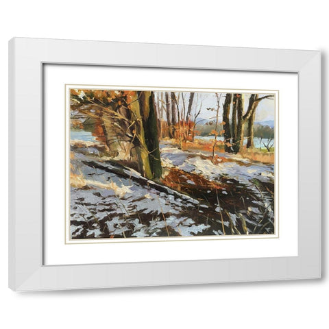 An Evening in Winter III White Modern Wood Framed Art Print with Double Matting by Strube, Ling