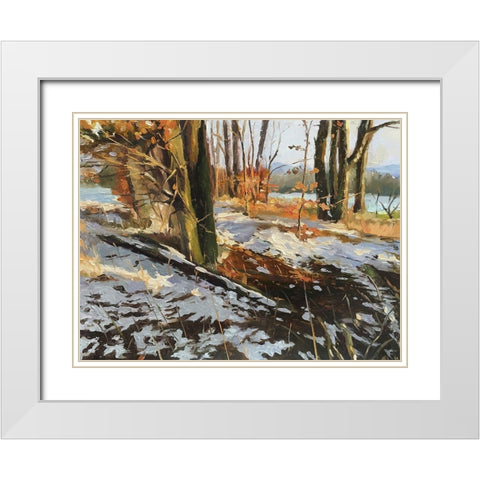An Evening in Winter III White Modern Wood Framed Art Print with Double Matting by Strube, Ling