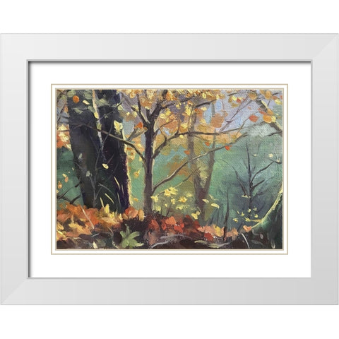The Golden Light III White Modern Wood Framed Art Print with Double Matting by Strube, Ling