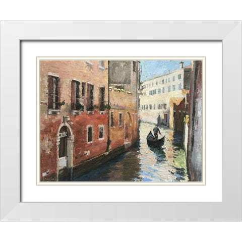 Venice II White Modern Wood Framed Art Print with Double Matting by Strube, Ling