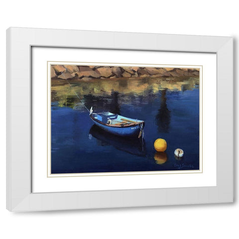 Go for Holiday White Modern Wood Framed Art Print with Double Matting by Strube, Ling
