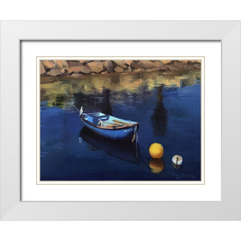 Go for Holiday White Modern Wood Framed Art Print with Double Matting by Strube, Ling