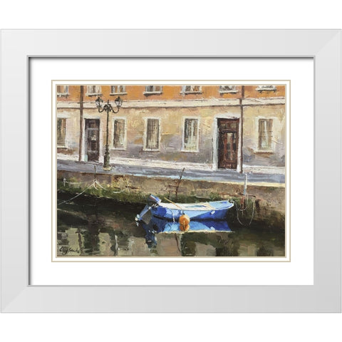 Italian Landscape III White Modern Wood Framed Art Print with Double Matting by Strube, Ling