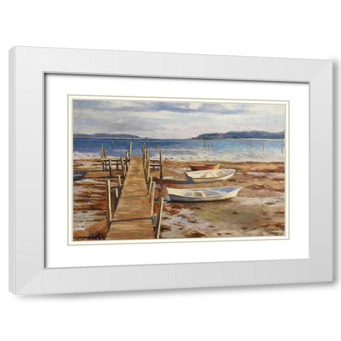 Sunset Glow in Denmark II White Modern Wood Framed Art Print with Double Matting by Strube, Ling