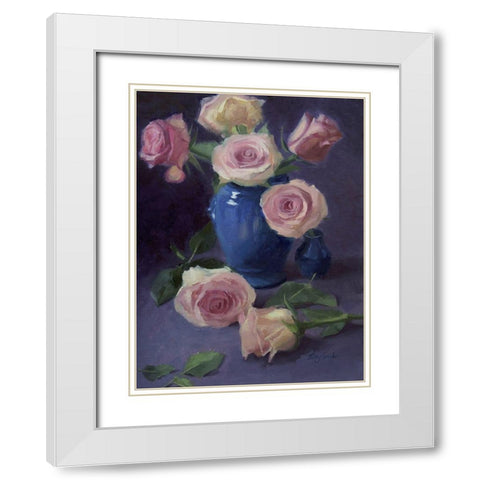 Anmut White Modern Wood Framed Art Print with Double Matting by Strube, Ling