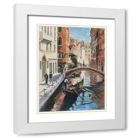 Venice I White Modern Wood Framed Art Print with Double Matting by Strube, Ling