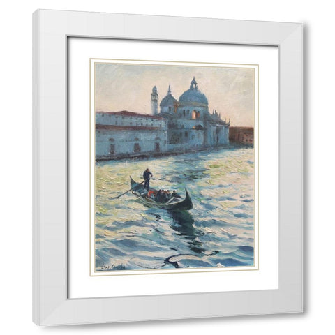 Stroll in Venice V White Modern Wood Framed Art Print with Double Matting by Strube, Ling