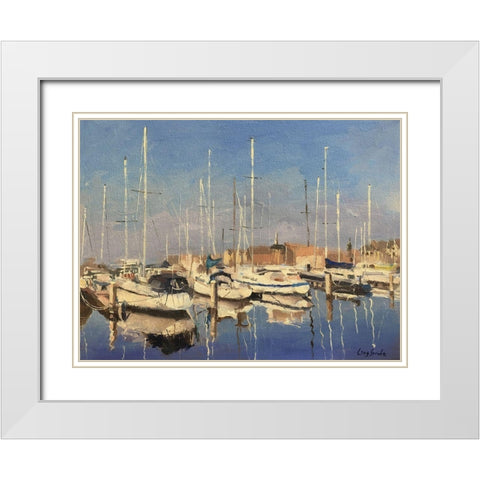 Netherlands Landscape II White Modern Wood Framed Art Print with Double Matting by Strube, Ling