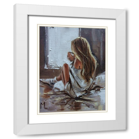 Breakfast Coffee White Modern Wood Framed Art Print with Double Matting by Luniak, Monika