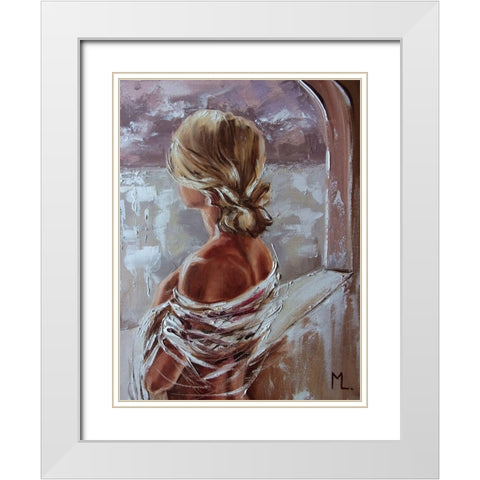 With hope White Modern Wood Framed Art Print with Double Matting by Luniak, Monika