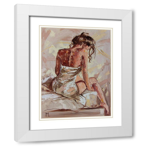 Morning White Modern Wood Framed Art Print with Double Matting by Luniak, Monika