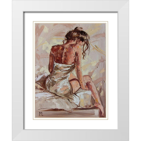 Morning White Modern Wood Framed Art Print with Double Matting by Luniak, Monika