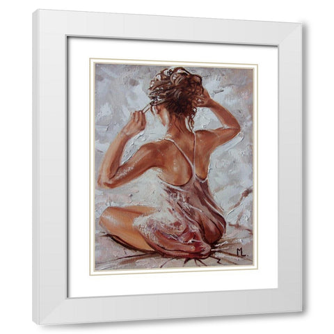 Morning II White Modern Wood Framed Art Print with Double Matting by Luniak, Monika