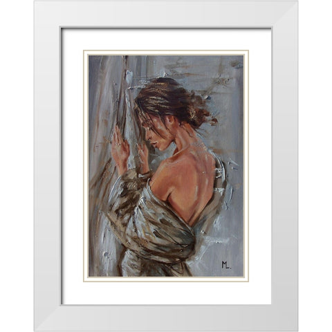 Ready?  White Modern Wood Framed Art Print with Double Matting by Luniak, Monika