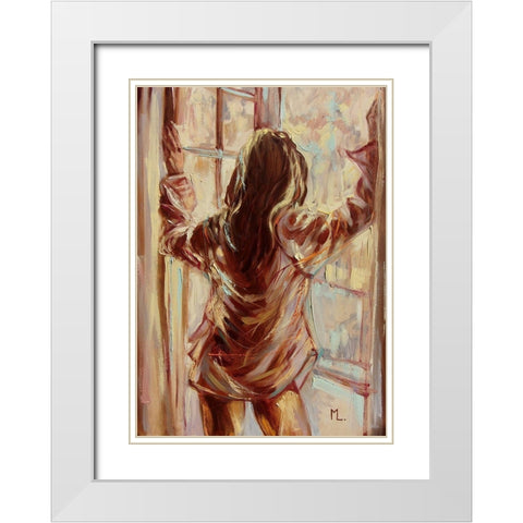 Fresh Morning Air White Modern Wood Framed Art Print with Double Matting by Luniak, Monika