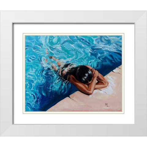 Hot Day White Modern Wood Framed Art Print with Double Matting by Luniak, Monika