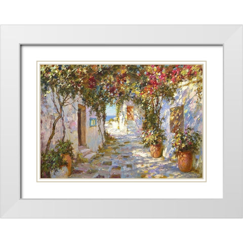 Exit to the Sea White Modern Wood Framed Art Print with Double Matting by Obuchovsky, Yury