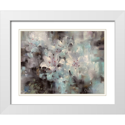 Moonlight White Modern Wood Framed Art Print with Double Matting by Singatullin, Marsel