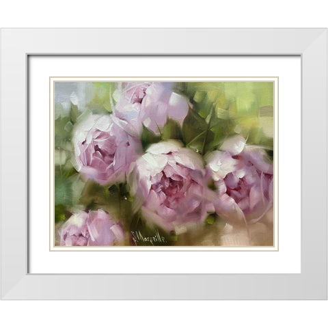 In the Garden White Modern Wood Framed Art Print with Double Matting by Singatullin, Marsel
