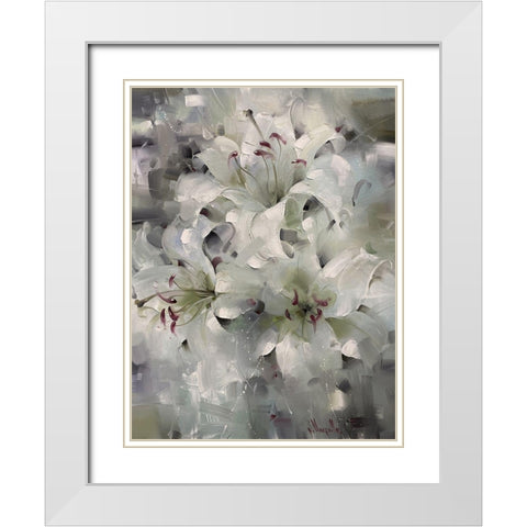 Winter Sleep White Modern Wood Framed Art Print with Double Matting by Singatullin, Marsel