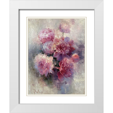 Pink Haze White Modern Wood Framed Art Print with Double Matting by Singatullin, Marsel
