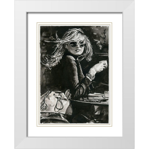 Your Smile White Modern Wood Framed Art Print with Double Matting by Tashe