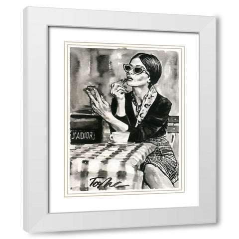 Make Up White Modern Wood Framed Art Print with Double Matting by Tashe