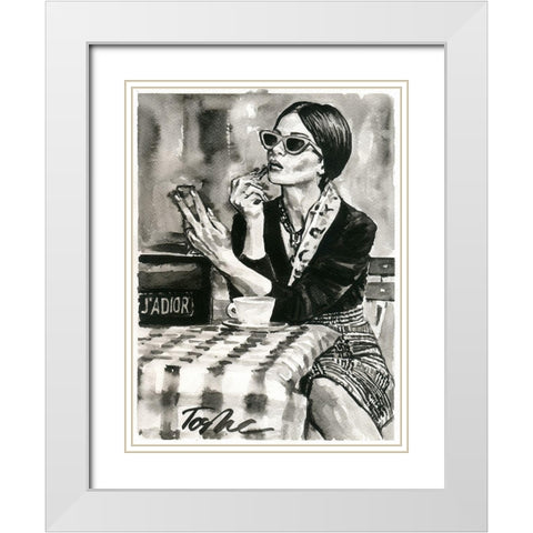 Make Up White Modern Wood Framed Art Print with Double Matting by Tashe