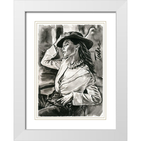 Break Time White Modern Wood Framed Art Print with Double Matting by Tashe