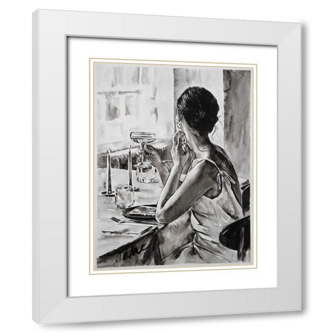 Margaritas White Modern Wood Framed Art Print with Double Matting by Tashe