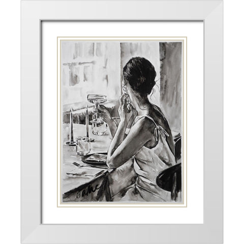 Margaritas White Modern Wood Framed Art Print with Double Matting by Tashe