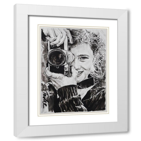 Magic Moments White Modern Wood Framed Art Print with Double Matting by Tashe