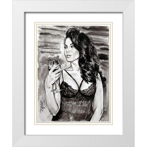 The Choice White Modern Wood Framed Art Print with Double Matting by Tashe