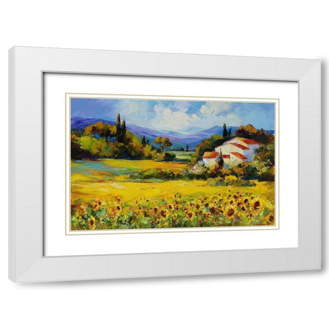 La Belle de Jour White Modern Wood Framed Art Print with Double Matting by Bond