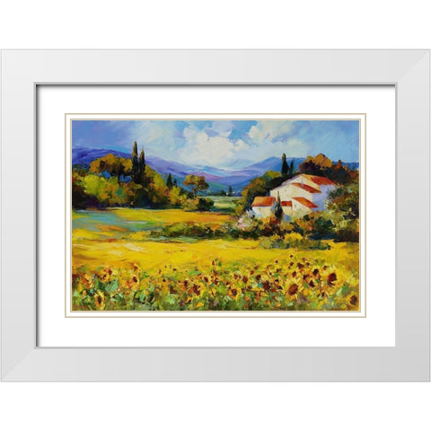 La Belle de Jour White Modern Wood Framed Art Print with Double Matting by Bond