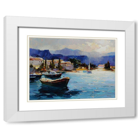 Summer Rendezvous White Modern Wood Framed Art Print with Double Matting by Bond