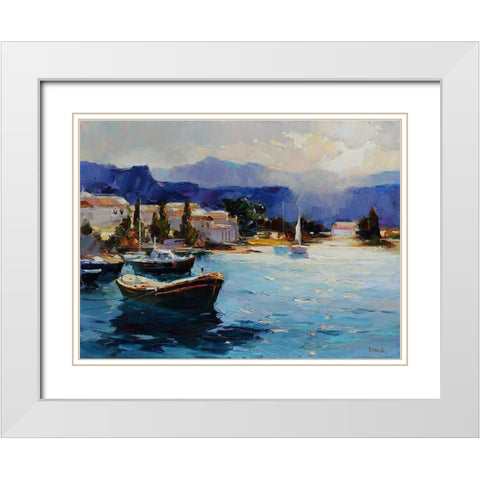 Summer Rendezvous White Modern Wood Framed Art Print with Double Matting by Bond