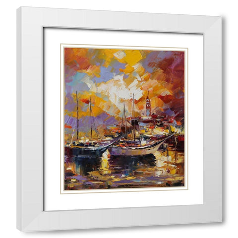 Summer Wind White Modern Wood Framed Art Print with Double Matting by Bond