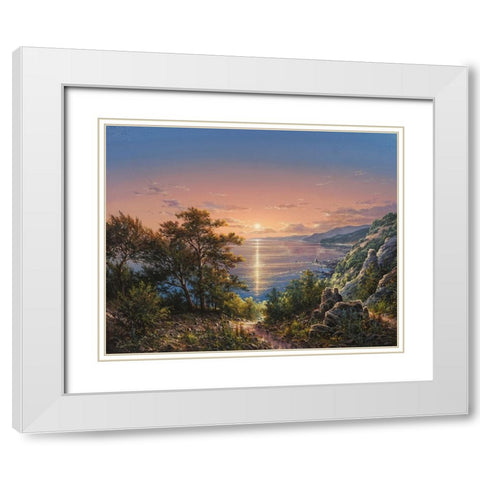 Coast White Modern Wood Framed Art Print with Double Matting by Yushkevich, Viktor