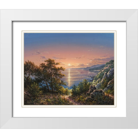 Coast White Modern Wood Framed Art Print with Double Matting by Yushkevich, Viktor