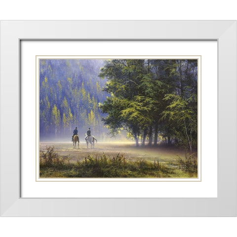 Two White Modern Wood Framed Art Print with Double Matting by Yushkevich, Viktor
