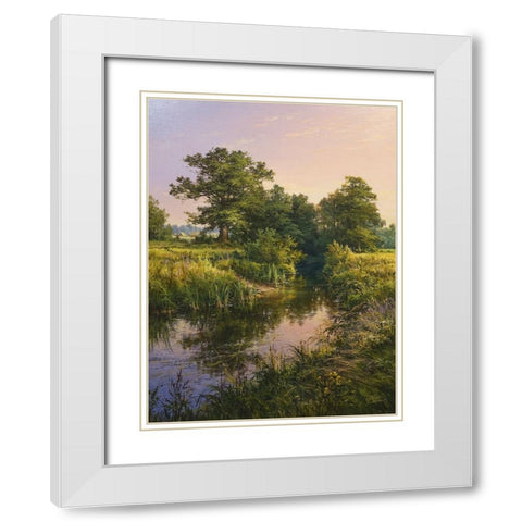 Native Places White Modern Wood Framed Art Print with Double Matting by Yushkevich, Viktor