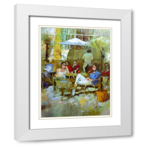 Nice Memories White Modern Wood Framed Art Print with Double Matting by Zakrynycny, Viktor