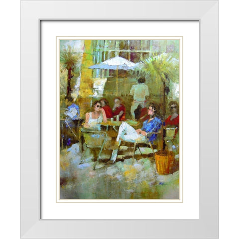 Nice Memories White Modern Wood Framed Art Print with Double Matting by Zakrynycny, Viktor